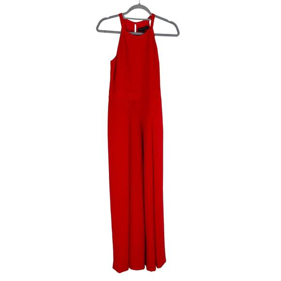 Banana Republic Red Jumpsuit, High Neck, Dressy Jumpsuit, Sleeveless, Size 2 - Picture 1 of 6